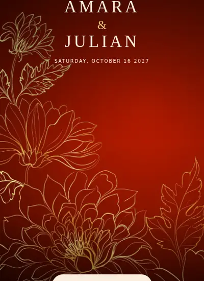 Dragon Phoenix V3 · Red invitation design