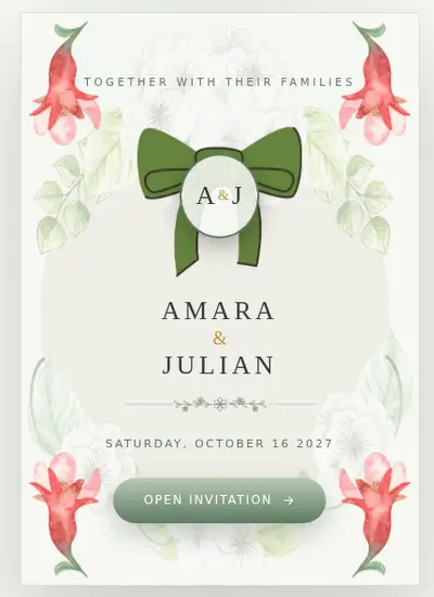 Fleur Atelier · Sage invitation design