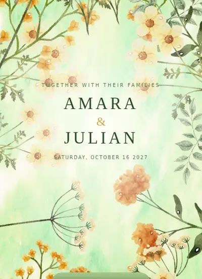 Spring Garden · Green invitation design
