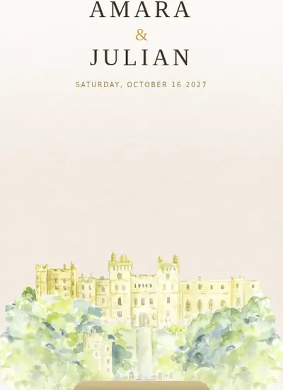 The Venue · Stone invitation design